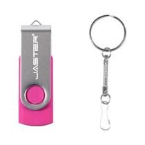 Unidade Flash USB Rotativa Colorida 128GB 64GB 32GB 16GB 8GB Silver Clip Pen Drive Memory Stick