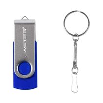 Unidade Flash USB Rotativa Colorida 128GB 64GB 32GB 16GB 8GB Silver Clip Pen Drive Memory Stick