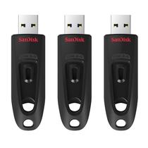 Unidade flash USB SanDisk Ultra 32GB, pacote com 3 unidades USB 3.0 130MB/s