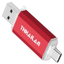 Unidade flash USB THKAILAR 512GB tipo A e C OTG 3.1 para iPhone