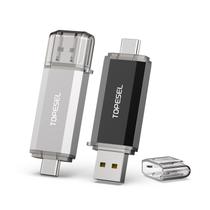 Unidade Flash USB TOPESEL Tipo C 128GB USB 3.0/3.1 Gen1