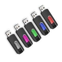 Unidade flash USB VICFUN de 1 GB USB 2.0 Slide Retrátil, pacote com 5