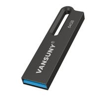 Unidade flash Vansuny Metal Waterproof 64GB USB 3.0 preta