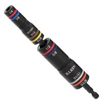 Unidade Klein Tools 652QS de 8 tamanhos de 1/4" de soquete quádruplo