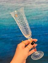 Unidade taça champanhe pantagrofada em cristal ecologico 190ml A25cm