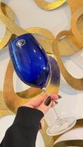 Unidade taça cristal vinho 450ml azul cobalto Bohemia Avulsa Unidade taça cristal vinho 450ml azul cobalto Bohemia Avulsa