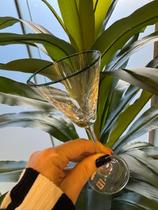 Unidade taça para licor Praline em cristal 90ml borda verde