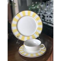 Unidade xícara e Pires Strip Yellow linha premium Alleanza