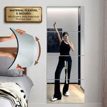 Unidades Espelho Acrilico Adesivo Flexivel 30x40 Painel Decorativo Parede Sem Sujeira Kit