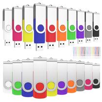 Unidades flash ABLAZE 16GB USB 2.0, pacote com 20 unidades com cordões, mixcolors