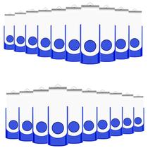 Unidades flash EASTBULL 128 MB USB 2.0, pacote com 50 unidades, azuis