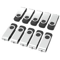 Unidades flash USB Woolken de 4 GB, pacote com 10 chaveiros pretos