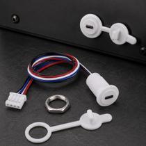 Unidades Plug Usb Redondo De Embutir Com Rosca Porca Fixa 4 Fios Comunicacao Dados Painel Som Kit