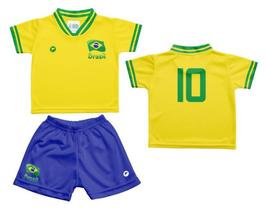 Uniforme Bebê do Brasil Amarelo Torcida Baby Uniforme Bebê do Brasil Amarelo Torcida Baby