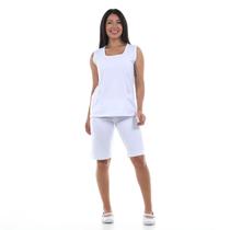 Uniforme Bermuda E Regata Helanca Babá Domésica Faxina Copa