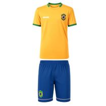 Uniforme Brasil Infantil Conjunto Mini Craque Oficial Jr - Uniforme Brasil Infantil Conjunto Mini Craque Oficial Jr -