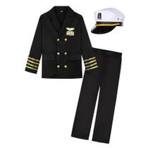 Uniforme de capitão de navio KIDIN, traje de almirante da Marinha para meninos Uniforme de capitão de navio KIDIN, traje de almirante da Marinha para meninos