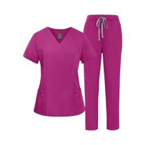 Uniforme De Enfermeira Unissex Com Decote Em V, Roupas Médicas Para Hospital, Conjunto De Scrubs