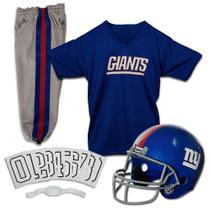 Uniforme de Futebol Americano Infantil Franklin Sports New York Giants - Conjunto com Capacete, Jersey e Calças - Tamanho Médio