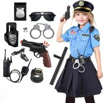 Uniforme De Polícia De Halloween Para Meninos, Fantasia Cosplay, Roupa De Festa Infantil