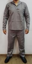 Uniforme de trabalho em brim cinza camisa manga longa e calça construção civil indústria Uniforme de trabalho em brim cinza camisa manga longa e calça construção civil indústria