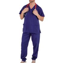 Uniforme Hospitalar Enfermagem Masculino Scrub Marinho Plus Size Ph - S Uniforme Hospitalar Enfermagem Masculino Scrub Marinho Plus Size Ph - S