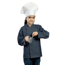 Uniforme Infantil Avental Dolma Unissex - Jeans - P - 1 unidades - Cromus Linha Profissional Allonsy - Rizzo