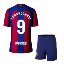 Uniforme Infantil Barcelona 2024 jogador Lewandowski - NK