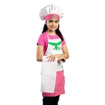 Uniforme Infantil Conjunto Chef - Menina - 3 unidades - Cromus Linha Profissional Allonsy - Rizzo