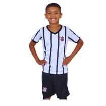 Uniforme Infantil Corinthians Listrado Oficial - Revedor