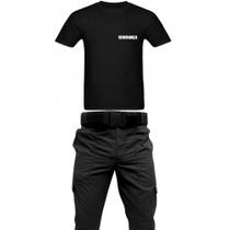 Uniforme para Vigilante Segurança Patrimonial Militar Reforçado Calça em RipStop Profissional + Camiseta Escrito Seguran Uniforme para Vigilante Segurança Patrimonial Militar Reforçado Calça em RipStop Profissional + Camiseta Escrito Seguran