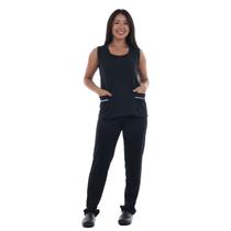 Uniforme Regata E Calça Helanca Prático Elástico E Flexível Para Copeira, Faxineira, Empregada Doméstica
