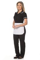 Uniforme secretária do lar doméstica Camisete + Calça operacional + Avental de Copeira - Demorgan Uniformes