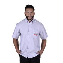Uniforme Social Masculino: Camisa de Microfibra Manga Curta - Branca