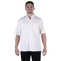 Uniforme Social Masculino: Camisa Manga Curta em Tecido de Microfibra Pérola