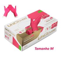 UNIGLOVES - Luvas Látex Red Cereja Sem Pó - Tamanho M - Conforto Premium Quality - 100 Un