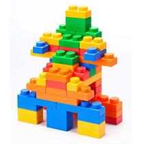 UNiPLAY Basic Soft Building Blocks Brinquedo de Desenvolvimento Cognitivo, Blocos Educacionais, Brinquedo de Mastigação Sensorial Interativo para Idades de 3 Meses ou Mais (Conjunto de 120 Peças)