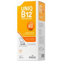 Uniq b12 spray sublingual 30ml suplementação de vitamina b12 Kress