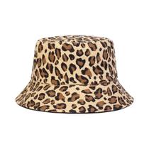 Unisex leopardo impressão balde chapéus, cap pescador casual, chapéu protetor solar ao ar livre