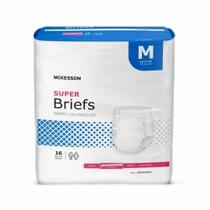 Unissex Adult Incontinence Brief Medium, Branco, 16 Bolsas por McKesson