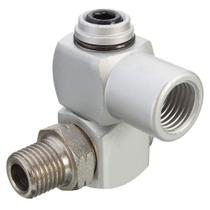 Universal 360 Swivel 1/4" BSP Air Hose Connecter Adaptador Flow Flow Alumínio Ferramenta de alumínio quente - prata