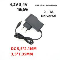 Universal Ac 100-240v Para Dc 4.2v 8.4v 12.6v 16.8v 1a Adaptador Carregador De Fonte De Alimentação