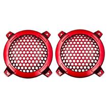 Universal Car Speaker Grille Speaker Protection Cover Loudspeaker Acessórios - Vermelho