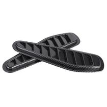 Universal Carbon Fiber Car Air Flow Intakes Capa, Scoop Bonnet, Exaustor, Decorativo, 2pcs