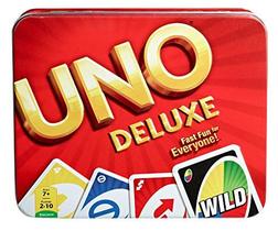 Uno Deluxe Card Game para com 112 Baralho de Cartas, Placar Pad e Lápis, Kid Teen & Adult Game Night para 2 a 10 Jogadores, Faz um Grande Presente para Crianças de 7 Anos e Para Cima