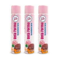 Unta Forma Desmoldante Spray 400ml Bolo Confeitaria Kit 3 Un