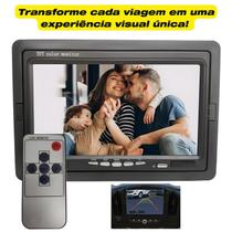 Upgrade Veicular: Tela Monitor LCD 7 Polegadas Digital com Controle!