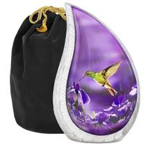 Urn Trupoint Memorials Purple Hummingbird Teardrop Large