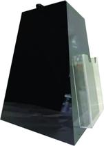 Urna 30cm C/ Bolso Lateral Acrílico Preto