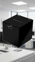 Urna Acrílica Black 15x15x15cm Para Sorteios Urna Acrílica Black 15x15x15cm Para Sorteios